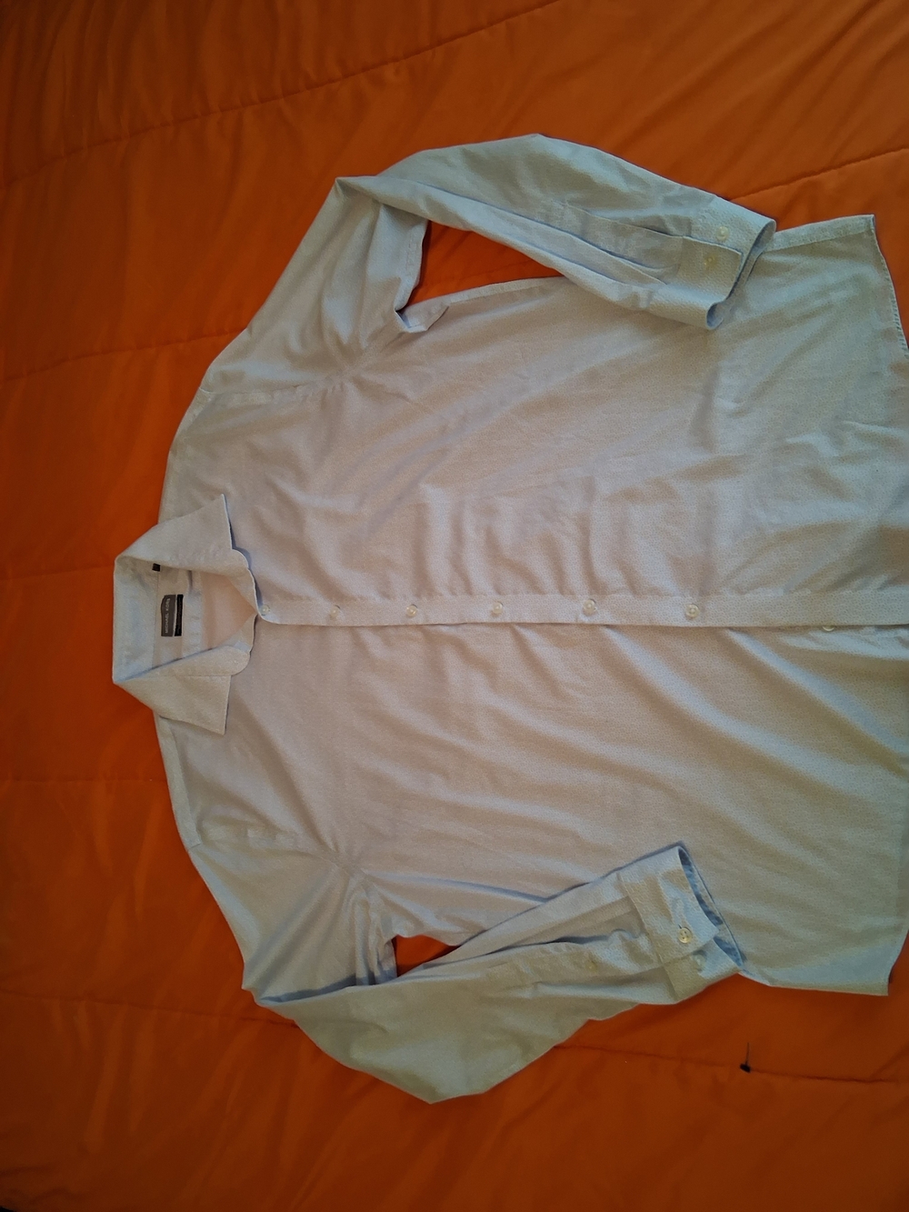 Michael Kors Men’s Dress Shirt Light Blue 18 36/37 Long Sleeve Work Business - Picture 3 of 6